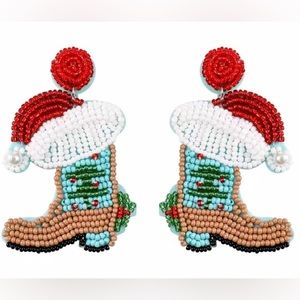 👢Cowboy Christmas Earrings
